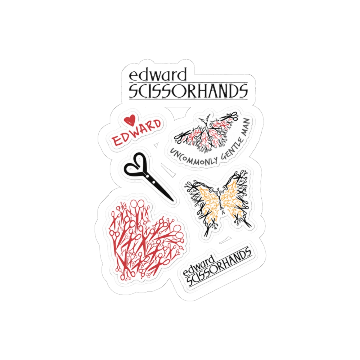 Edward Scissorhands Sticker Sheet - Official stickers merchandise