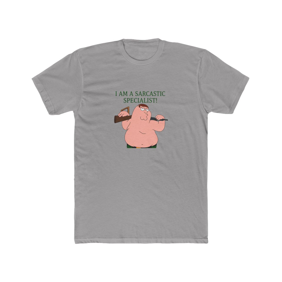 I Am A Sarcasm Specialist Cartoon Peter Griffin With Shotgun Family Guy Tribute T-Shirt - Official t-shirts merchandise