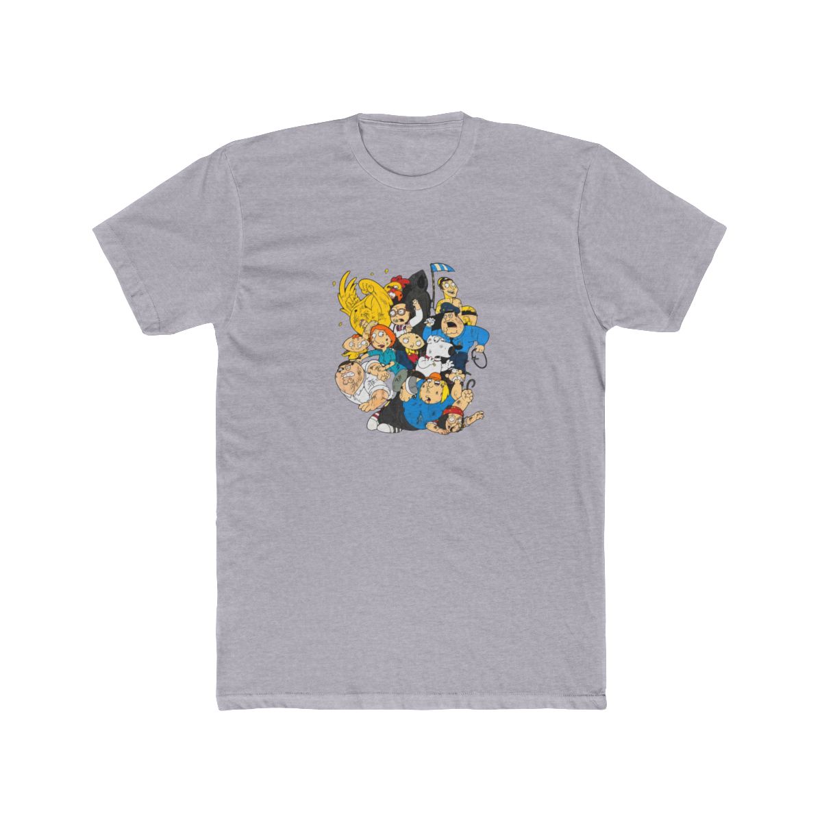 Vintage Family Guy Character Chaos Graphic T Shirt Delta Pro Weight Black L — official Family Guy T-Shirts