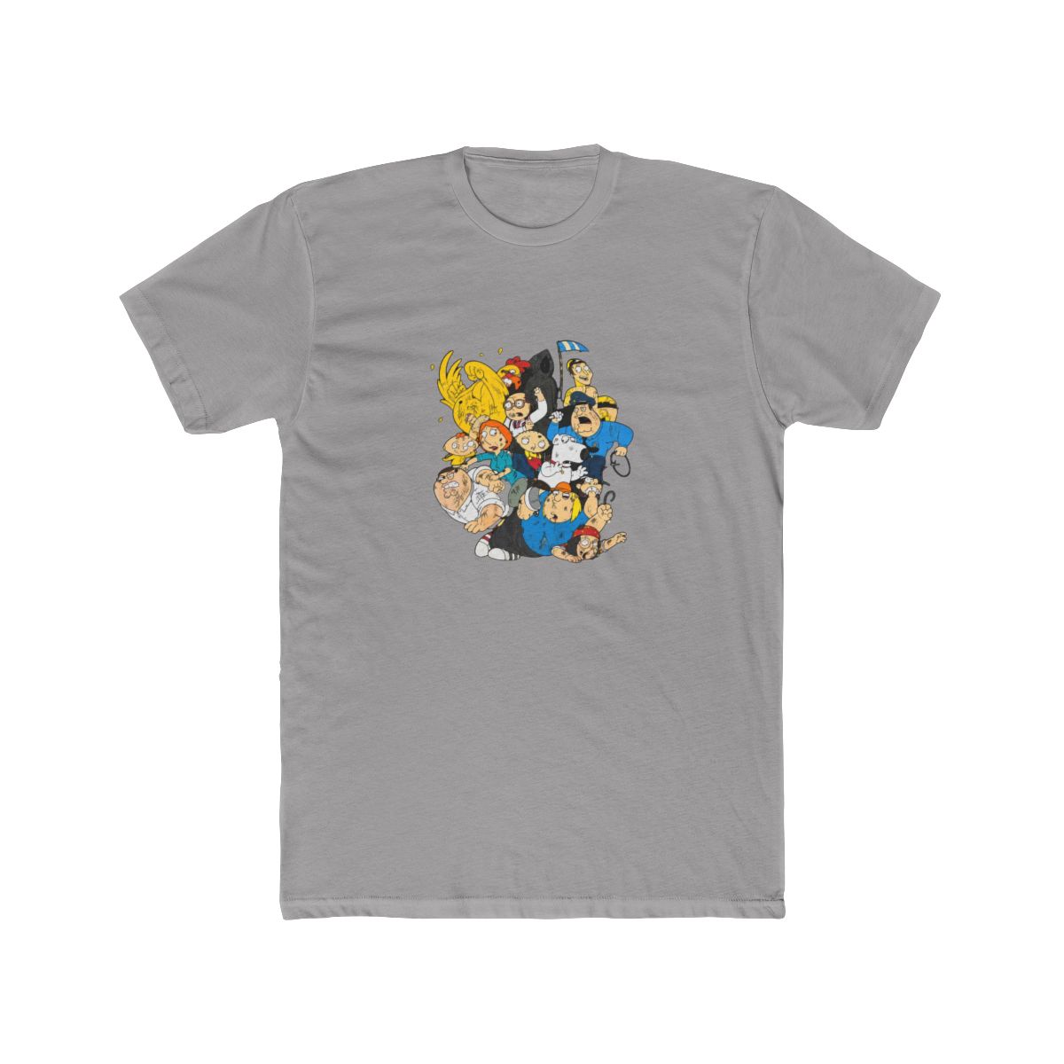 Vintage Family Guy Character Chaos Graphic T Shirt Delta Pro Weight Black L - Official T-Shirts merchandise