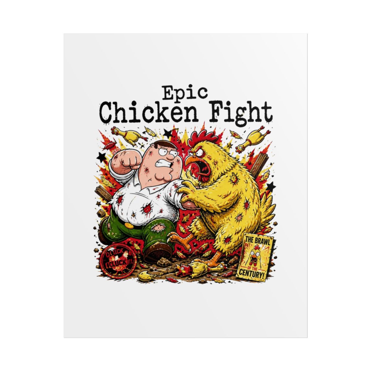 Family Guy "Epic Chicken Fight" Poster