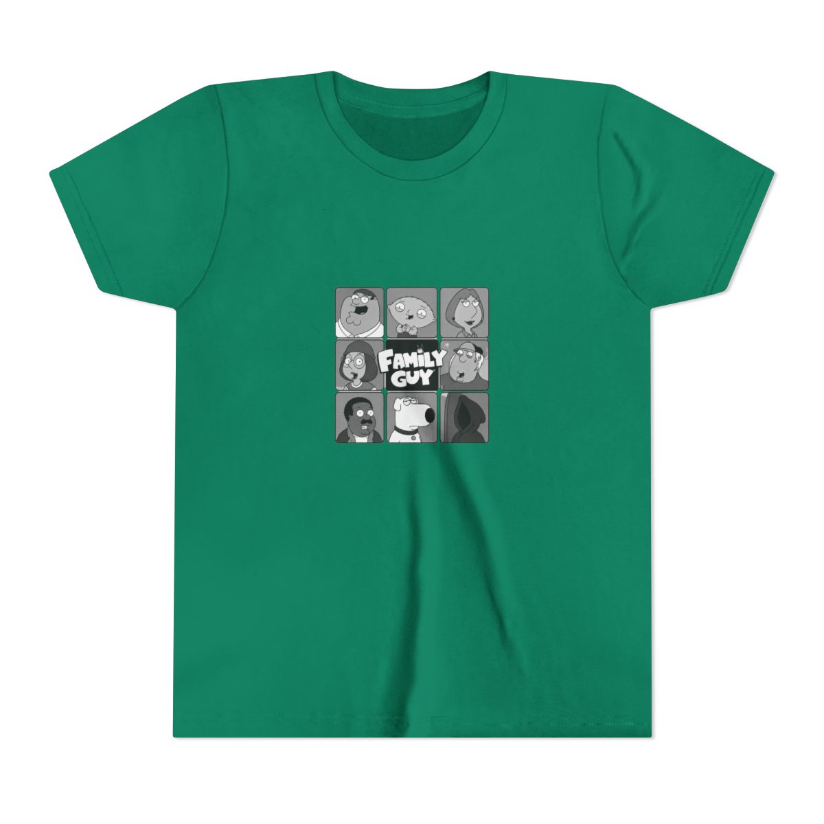 Family Guy Face Grid Kids T Shirt - alternate angle 2, merchandise