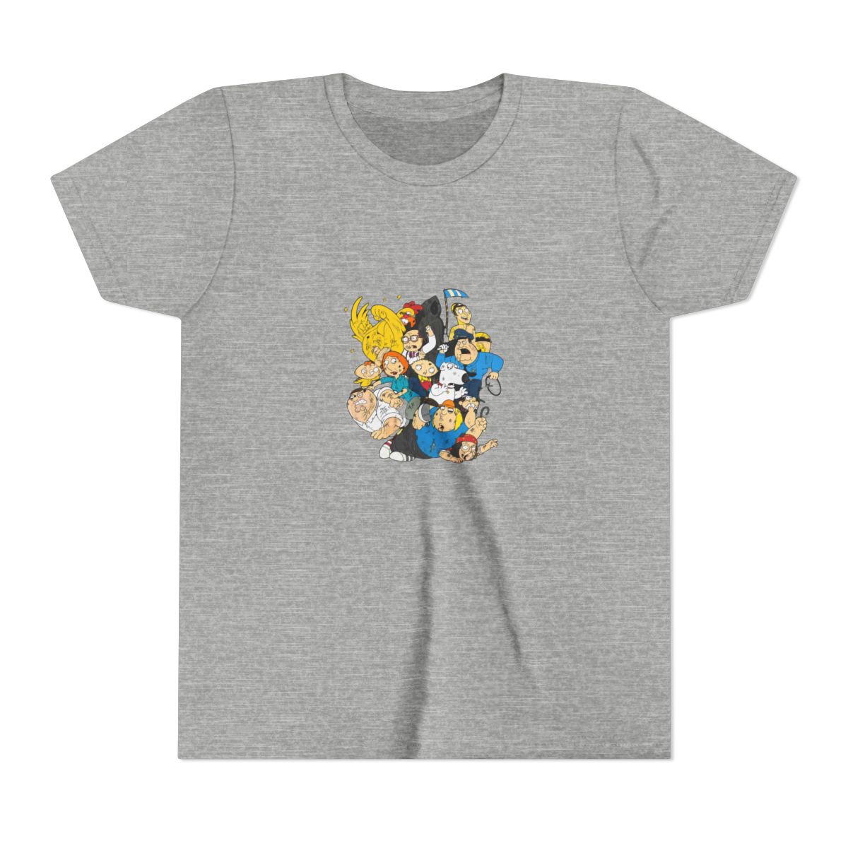 Vintage Family Guy Character Chaos Graphic Kids T Shirt Delta Pro Weight Black L - alternate angle 3, merchandise