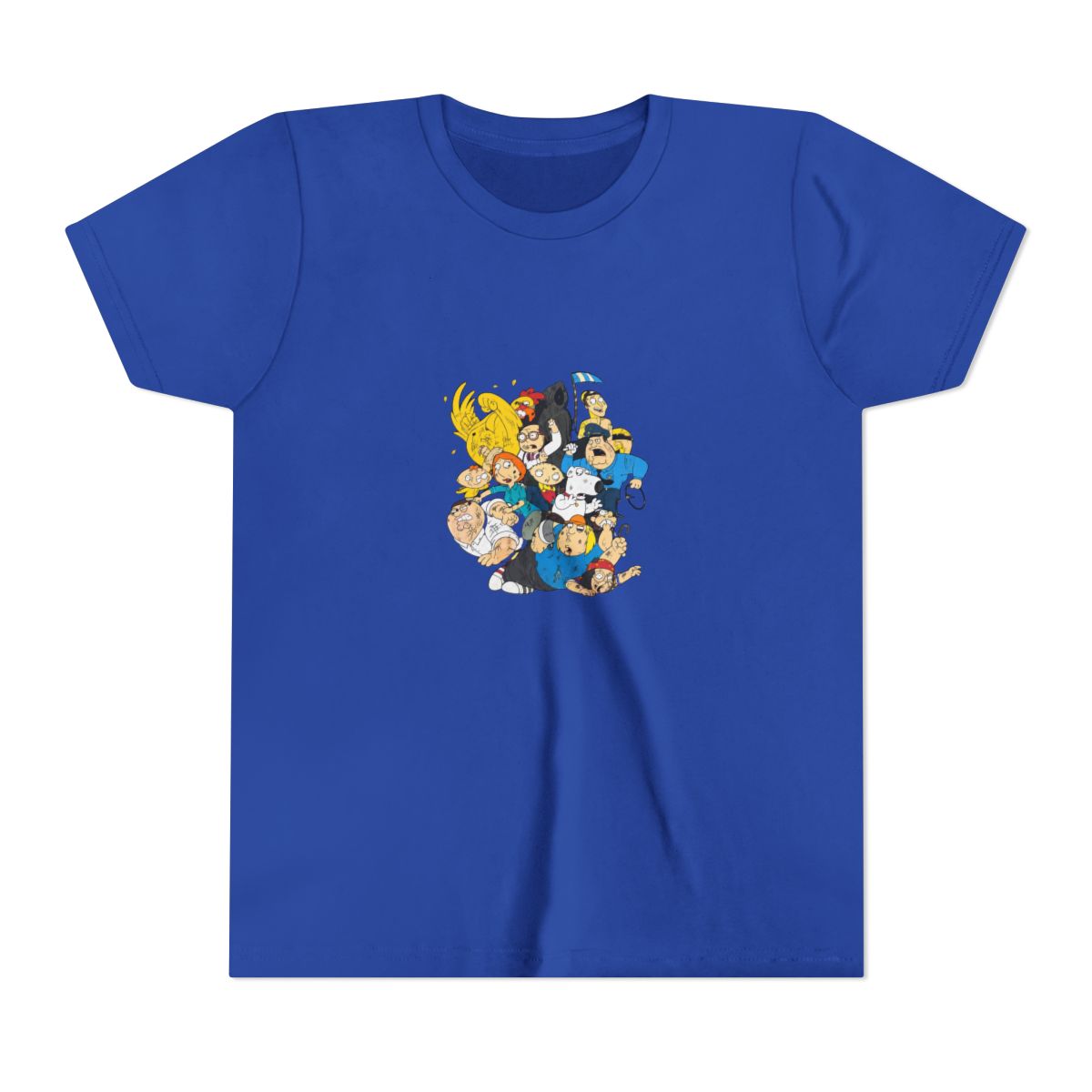 Vintage Family Guy Character Chaos Graphic Kids T Shirt Delta Pro Weight Black L - alternate angle 4, merchandise